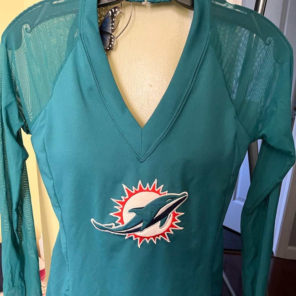 Miami Dolphins jersey with see through long sleeves